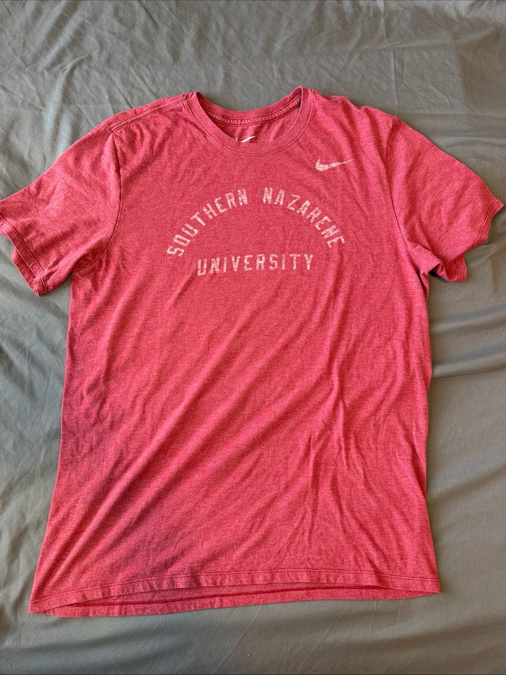 Nike Red Heather Southern Nazarene University Short Sleeve Tee